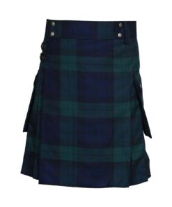 Duohropke Kilt écossais pour femme - Jupe traditionnelle en coton - Décontracté - Vintage - Avec poche