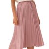 CUPSHE Jupe plissée élégante pour femme - Taille haute - Ligne A - Jupe d'été - Lacets - Taille large