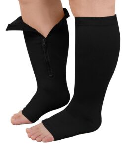 Chaussettes de contention zippées grande taille pour femme et hommes | PUTUO