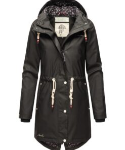 Navahoo B925 Veste de pluie d'hiver avec capuche en fourrure de peluche imperméable pour femme hiver mode anti-vernis ch