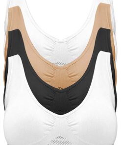 Pretty Seamless Soutien-Gorge sans Armatures - Largeur de Bretelles Ajustables et Confort pour le Sport, Loisirs et Trav