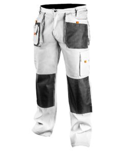NEO TOOLS Pantalon de Travail Professionnel Blanc | Sécurité, Professionnel, Peinture - Taille S à XXL