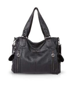 Nicole & Doris Sac à main PU Cuir Souple avec Grandes Poches Sac D'épaule Femme Porté Main Mode 2024