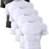 Dalavch - Lot de 5 t-shirts de compression pour homme | Confort pour le sport et entraînement athlétique | Taille S-M-L-