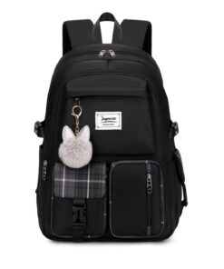 Joymoze Sac à Dos Mignon pour Adolescentes Femmes Noir