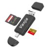 Vanja - Adaptateur SD OTG USB |0 Micro USB Type C, pour toutes cartes SDXC SDHC SD MMC UHS-I