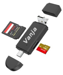 Vanja - Adaptateur SD OTG USB |0 Micro USB Type C, pour toutes cartes SDXC SDHC SD MMC UHS-I
