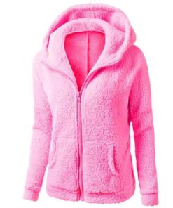 Vetement Femme Hiver Chic Et Elegant Sweat à Capuche Chaud Polaire Veste Y2K Avce Poche Manche Longue Jade Noir