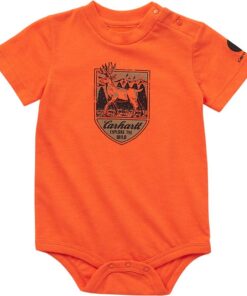 Carhartt Bodysuit à Manches Courtes pour Bébés et Enfants – 100% Coton Organique, Confortable et Durable, Parfait pour l