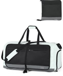 Sac de voyage Lekesky grand Noir/gris 60L imperméable pour homme et femme
