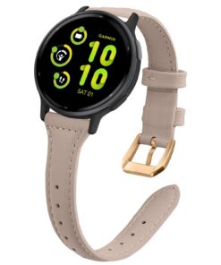 Bracelet WoPail en Cuir 20mm pour Garmin Forerunner 570 42mm/Vivoactive 6 – Idéal pour Femmes en Mode Sportive