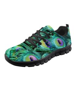 HUGS IDEA Chaussures de sport tendance et décontractées pour femme avec plumes d'animaux - Confortable - Idéales pour la