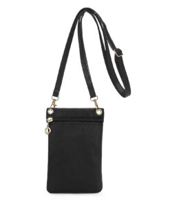 Sac à main Energather, cuir PU souple pour téléphone portable, women, détachable bandoulière et ceinture, shopping, sort