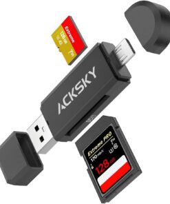 Lecteur de carte SD 2 en 1 + lecteur micro SD - idéal pour photographes professionnels - convient pour stockage haute ca