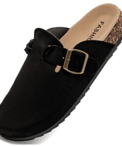 Otoepazm Mules et Sabots Homme Femme Antidérapants Semelle Cuir Liège