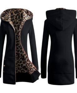 Beokeuioe Doublure en peluche - Veste polaire pour femme - Veste d'hiver chaude à capuche avec fermeture éclair - Motif