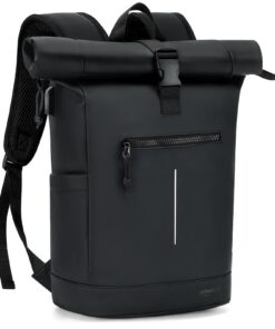 Lekeinchi Sac à Dos Etanche avec Compartiment pour Ordinateur 17 Pouces pour Voyages et Travail - Taille XL Noir