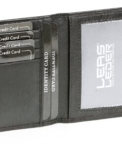Porte-cartes sécurisé RFID, cuir véritable - Protection contre le vol | LEAS