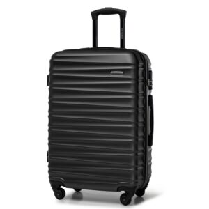 Valise de voyage WITTCHEN Moyenne ABS Roulante Spinner Sècretable Poignée Télescopique Noir Air France Easyjet Transavia
