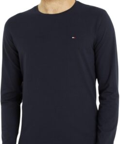 Tee-shirt Homme Tommy Hilfiger en Coton Bio Étiré Étui Côtelé 100% Agréé STANDARD