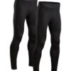 Collants de Compression Danish Endurance pour Hommes - Séchage Rapide et Anti-frottements - Lot de 2 - Salle de Sport et