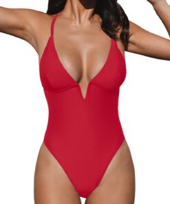 Maillot de bain 1 pièce CUPSHE femme | Design découpé et asymétrique | Été | Maillots de bain en coton organique |XS-M