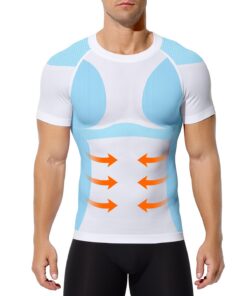 Compression T-shirt Caseyy Kevin Homme Shapewear Contrôle du Ventre, Top de Corps Compression pour Perte de Poids et Ven