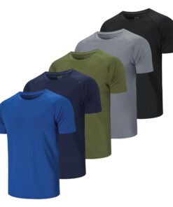 Cimic 5 Pack Tee Shirt Sport Homme Séchage Rapide Respirant Fitness Gym Baselayer Haut