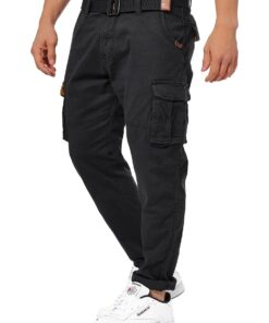 Indicode Hommes Cargo Pants 98% Coton Ceinture