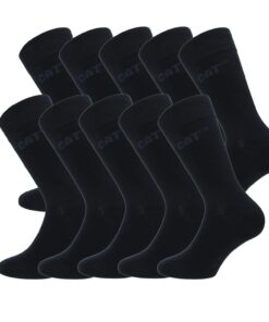 Caterpillar 10 paires de chaussettes courtes pour hommes en coton doux Cat Hauteur sous les genoux