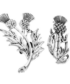 Holibanna Broches Écossaises - Bijoux Broche Chardon Écossais - Pour Vêtements et Sac À Dos - Simili Cuir, No Gemstone,