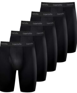 Expertoftio Boxershorts Homme Long Caleçon Lot de 5 sous-Vêtements Sport – Légers et Respirants pour Hommes