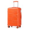 Valise British Traveller Grande Taille Orange Roulettes 360 degrés Valise Rigide TSA Sécurité