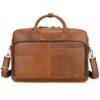 BAIGIO Sacoche Ordinateur 15,6 Pouces Homme Cuiravec BandoulièrePour Travail et Voyages