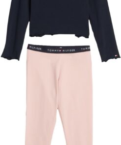 Tommy Hilfiger Ensemble Pyjama Fille Longues Manches Chauds Élégants