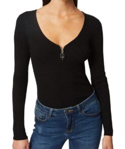 Morgan Pull Homme Manches Longues Zip Élégant Détail Haute Qualité Confortable Vêtement Urbain 100% Coton