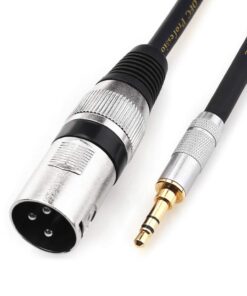 Tisino Câble 3,5 mm vers XLR 50 cm Adaptateur XLR Mâle pour Micro, Câble Audio Professionnel pour Musiciens et Studios,