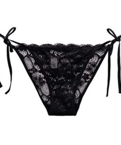 HTRUIYATY Culotte en Dentelle Femmesexy Slip Bikini à Cravate Latérale Réglable pour Femmes Taille Basse Trendy