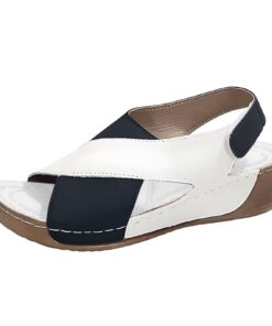 Sandales d'été pour femme - Pieds larges - Orthopédiques - Respirantes - Pour la plage et les loisirs