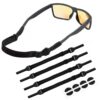 Cordon Lunettes Homme Anti-Dérapant Silicone Réglable Noir