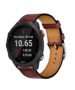 bracelets de remplacement Garmin Forerunner 255/265, bracelet de cuir véritable, compatible avec Garmin Forerunner 255/2