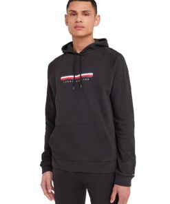 Tommy Hilfiger Sweat léger à Capuche avec Logo Printé pour Homme Été