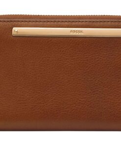 FOSSIL Liza portefeuille femme à rayures, grande capacité pour rangement, 19,53 cm x 2,54 cm x 11,43 cm, accessoire tend