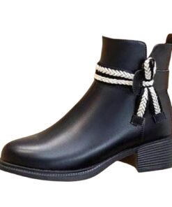Bottines en cuir pour femme - Talon - Élégantes - Pointues - Avec fermeture éclair - Pour l'automne et l'hiver - Transit