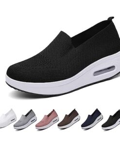 GYCS Orthopedic Sneakers Femme Noir 39 EU - Air Cushion Walking Shoes, Chaussures de Marche Comfortable pour Femmes, Mei