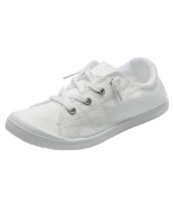 Baskets orthopédiques confortables pour femme - Chaussures en toile blanche mode printemps été