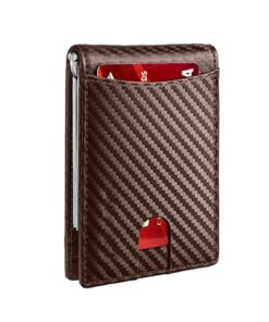 Liqzirtu Portefeuille fin pour homme - Pince à billets - Poche multifonction - Style casual - Taille compacte - Pince à