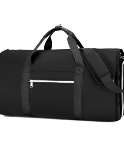 Outplea 34L Sac de Voyage Homme Femme Noir, Grand Sac de Sport avec Compartiment à Chaussures Imperméable, Housses de Vê