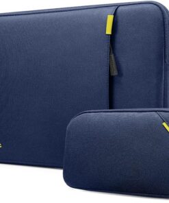 Tomtoc 360° Housse MacBook Air 13" M4/M3/M2 + Pro M2/M1 - Sacoche Laptop avec Pochette Accessoires