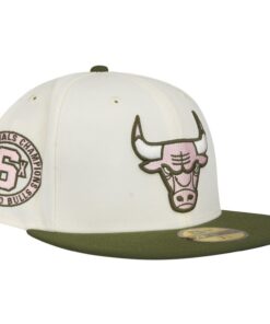 New Era 59Fifty Fitted Cap - Chicago Bulls Beige/Olive Bleu/Foncé pour Homme · Match et Daily Wear · Comfort en Microdét
